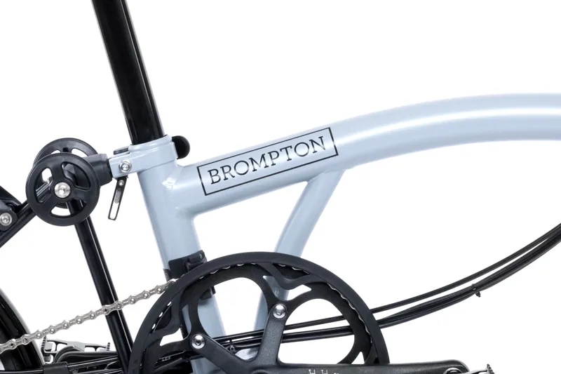 Brompton Electric P Line Urban Folding Bike 2024 in Lunar Ice-4